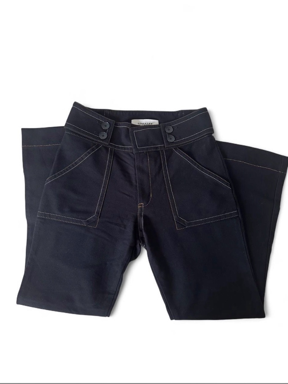 Derek lam 10 crosby navy cropped flare pants size 2